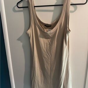 Soprano Tan Fitted Sleeveless Tank Top